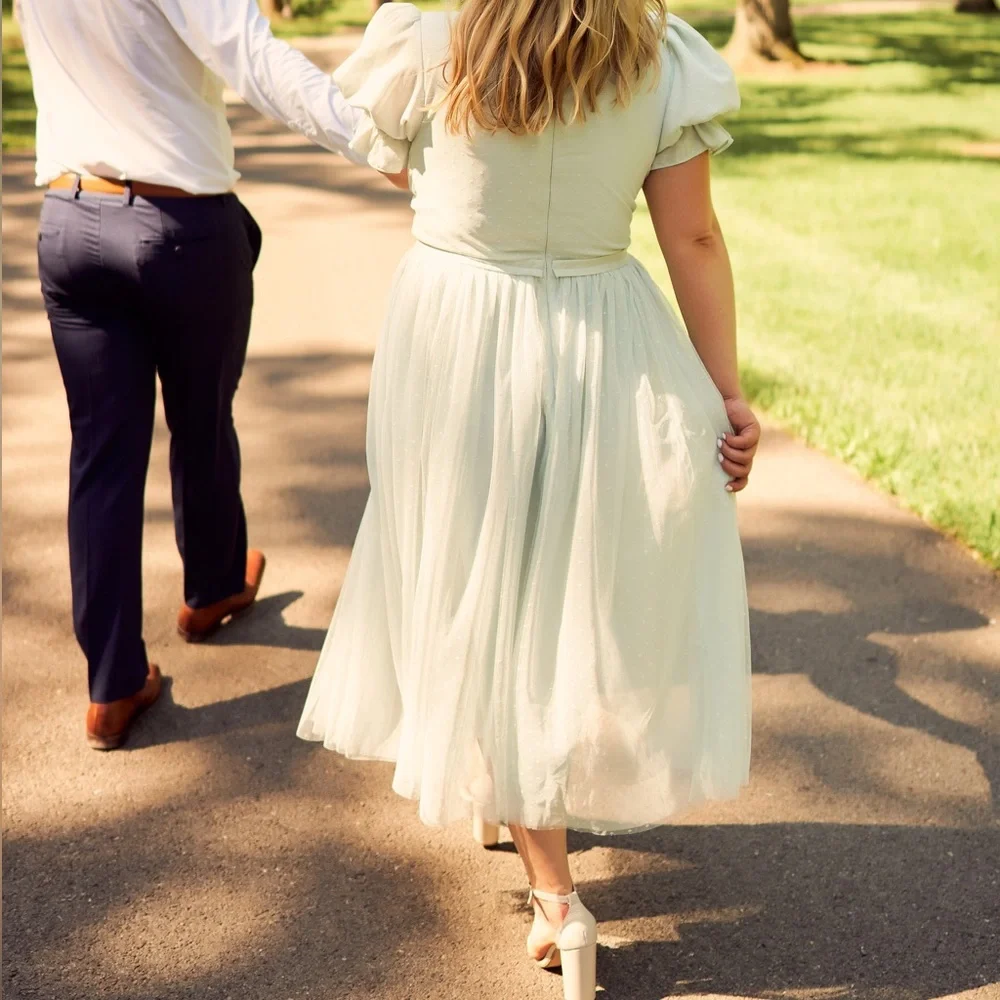 Ballerina Dress in Seafoam Green - Picture 3 of 3